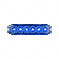 LED Autolamps Blue Emergency Warning Light 6 LED 14 Flash Patterns Lamp Blister