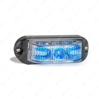 LED Autolamps Blue Emergency Warning Light 3 LED Flashing Lamp 12-24Volt Blister