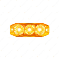 LED Autolamps Amber Rear Indicator Light 12-24 Volt 3 LED Lamp Twin Blister