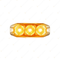 LED Autolamps Amber Front Indicator Light 12-24 Volt 3 LED Lamp Twin Blister