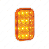 LED Autolamps Rear Indicator Light Amber Lens Chrome Reflector 16 LED Blister