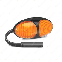 LED Autolamps Amber Side Marker 2 LED Light Amber Lens Black Bezel Single Bulk