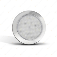 LED Autolamps Interior Light Cool White with Chrome Bezel 12V 76x9mm Bulk