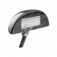 LED Autolamps Licence Number Plate Light Black Base 12-24V 4 SMD LED Lamp Bulk