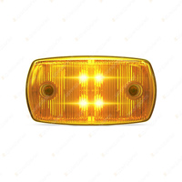 LED Autolamps Amber Side Marker Light 12-24 Volt 4 LED Lamp Single Blister