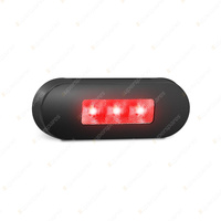 LED Autolamps Red Marker Light Clear Lens Black Bezel 12-24V 2 LED Lamp Blister