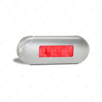 LED Autolamps Red Rear End Outline Marker Light Red Lens Brushed Bezel Bulk