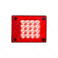 LED Autolamps Red Rear Stop Tail Light 16 LED Lamp Red Reflector Single Blister