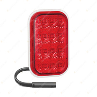 LED Autolamps Prewired Rectangle Stop Tail Red Light 14 LED Lamp Bulk