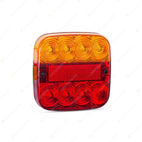 LED Autolamps Stop Tail Indicator Light with 4 Pin Plug 12V 8 LED Lamp Bulk