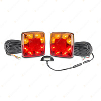 LED Autolamps Stop Tail Indicator Reflector Light and 10m Cable Kit Twin Blister