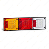 LED Autolamps Stop Tail Indicator Reverse Light 12-24V 48 LED Lamp Box