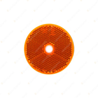 LED Autolamps Amber Round Reflector 60mm Round Screw Mount Twin Blister