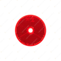 LED Autolamps Red Round Reflector 60mm Round Screw Mount Twin Blister