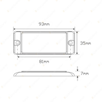 LED Autolamps White Reflex Reflector with Mount Bracket Truck Caravan Box of 100