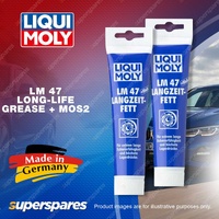 2 x Liqui Moly LM 47 Long-Life Grease + MoS2 100g High-Grade Lube