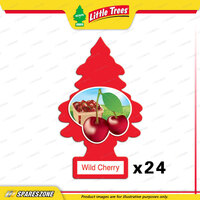 24 x Little Trees Wild Cherry Air Freshener - Car Truck Taxi Uber Home Office