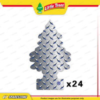 24 x Little Trees Pure Steel Air Freshener - Car Truck Taxi Uber Home Office