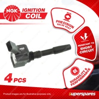 4 x NGK Ignition Coils for Audi A5 8T 1.8L T4 Cyl V DOHC TMPFI 16V CJE 125kW