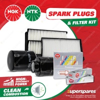 NGK Iridium Spark Plugs & NTK Filter Service Kit for Kia Grand Carnival VQ 3.8L