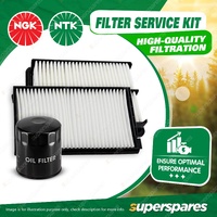 NTK Air Oil Cabin Filter Service Kit for Mazda 2 DE 1.5L ZY 2007-2014