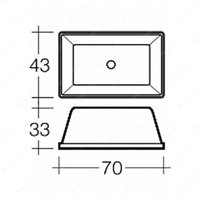 1 piece of Narva Side Marker Lamp size 33mm x 43mm x 70mm - Red / Amber