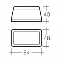 Narva Side Direction Indicator Lamp 40 x 48 x 84mm - Amber colour