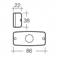 Narva Front End Outline Marker Lamp (Clear) With In-Built Retro Reflector