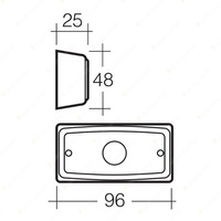 Front End Outline Marker Lamp Clear W/ In-Built Retro Reflector With Rubber Boot