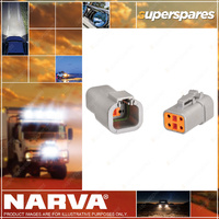 Narva 4 Way Dtp Deutsch Connector Kit (Blister Pair - Male / Female)