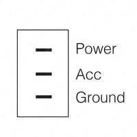 Narva Amber Illuminated Off / On Toggle Switch - push on terminal