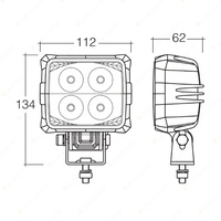 Narva 9-33 Volt L.E.D Work / Reverse Lamp Flood Beam - 1200 Lumens