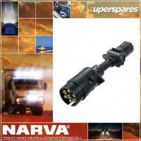 Narva 7 Pin Large Round Socket On Car To 6 Pin Small Round Plug On Trailer