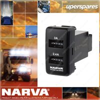 Narva OE Style USB Switch 39x21mm for TOYOTA Prado 120 Landcruiser 79 100 Hilux