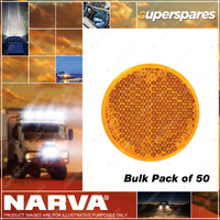 Narva Amber Retro Reflector With Self Adhesive Pack of 50 83991-50