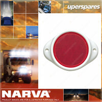 Narva RED RETRO REFLECTOR IN PLASTIC HOLDER WITH DUAL FIXING HOLES Pack of 10