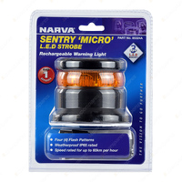 2 x Narva 54mm tall IP65 Sentry Micro Rechargeable L.E.D - 8 x 1W L.E.Ds 85324A