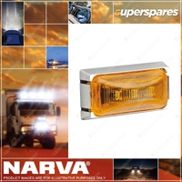 Narva 12 Volt LED Amber External Cabin Lamp light with Chrome Base