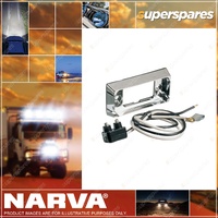 Narva Chrome Mounting Base Kit with Plug and Leads Electrical Accessory