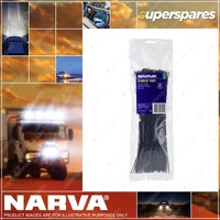 Narva Black UV Weather Resistant Cable Ties 3.6X140mm Zip Clips Tie Wraps(1000)