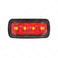 Narva MD64 LED Rear End Outline Marker Red W / Black Deflector Base & 0.5M Cable