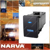 Narva 12V On / Off LED Illuminated Sealed Push Switch -Blue - OE Style