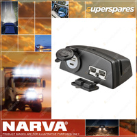 Narva Heavy-Duty Twin 50 Amp Hd Connector USB-A USB-C Socket Inc 6 B&S terminal