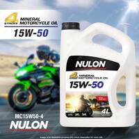 Nulon Mineral Super 15W-50 Motorcycle 4 Stroke Engine Oil 4L MC15W50-4