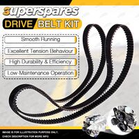 A/C & Alt Drive Belt Kit for Alfa Romeo Giulietta GTV 2.0L 4cyl DOHC 16V 2