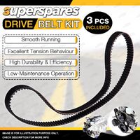 Alt & P/S & A/C Drive Belt Kit for Audi 90 2.2L KV 80 1.9L WN 5cyl 10V