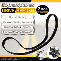 Alt & AC Drive Belt Kit for Volkswagen Transporter T4 70 2.4L AAB AJA