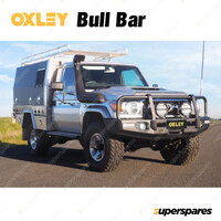 OXLEY Bull Bar with Tow Point & Fog Light for Toyota Landcruiser 79 Series 17-23