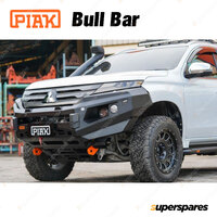 PIAK Elite No Loop Bullbar for Pajero Sport QF Black Tow Points Orange Underbody