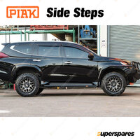 Pair of PIAK Side Steps Silver Racer for Mitsubishi Pajero Sport QE 2016-2020